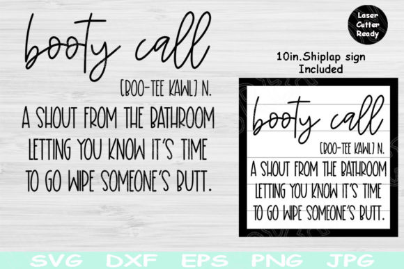 Booty Call Svg for Embroidery Projects