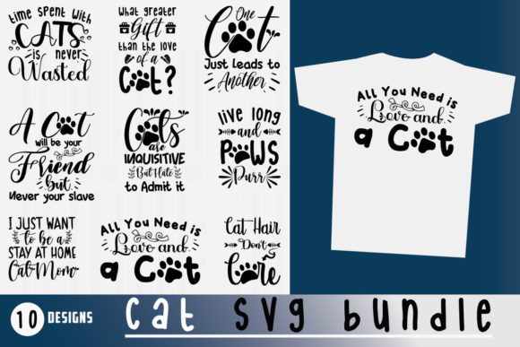 Funny Cat SVG Bundle for Crafts and Graphics