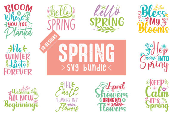 Spring SVG Bundle Vol.5 for Graphics and Crafts