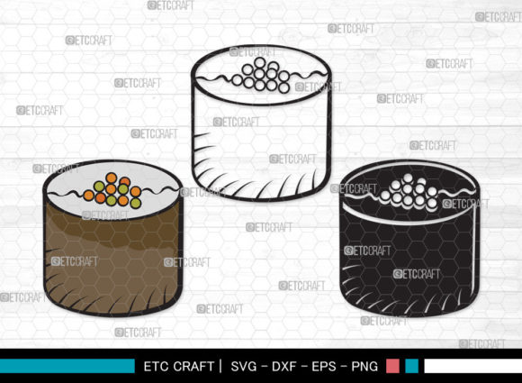 Sushi SVG Cut File Nigiri Soy Sauce